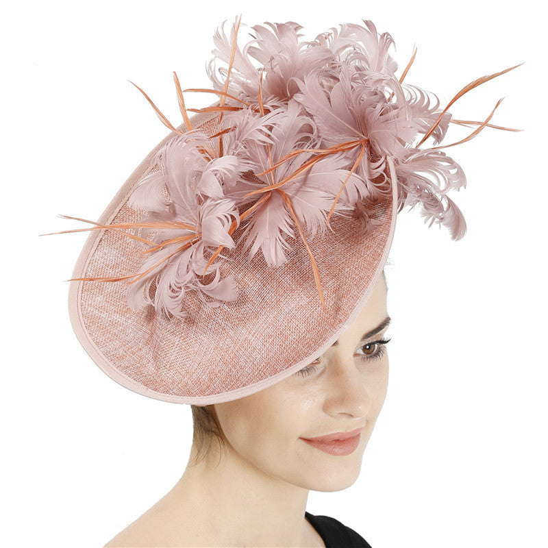 Horse Racing Festival Fashion High-End Top Hat Hair Accessories Aristocratic Ladies Feather Hat Hair Accessories Hairpin