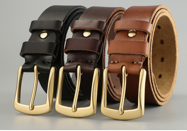 Handmade Casual Trend Men's Belts Cowhide