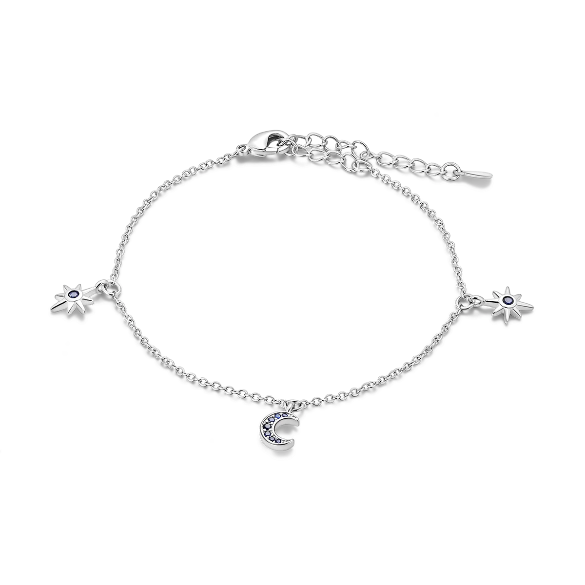 Silver Plated Stars Heart Shape Butterflies Clover Clasp Bracelet for Women Fit Original Charms Beads DIY Making Gift